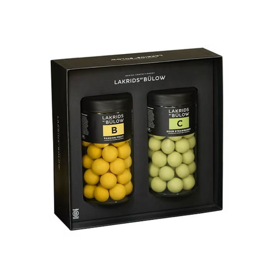 LAKRIDS BY BÜLOW GIFT BOX,PASSION FRUIT (295gm) , Sour Strawberry (295gm)