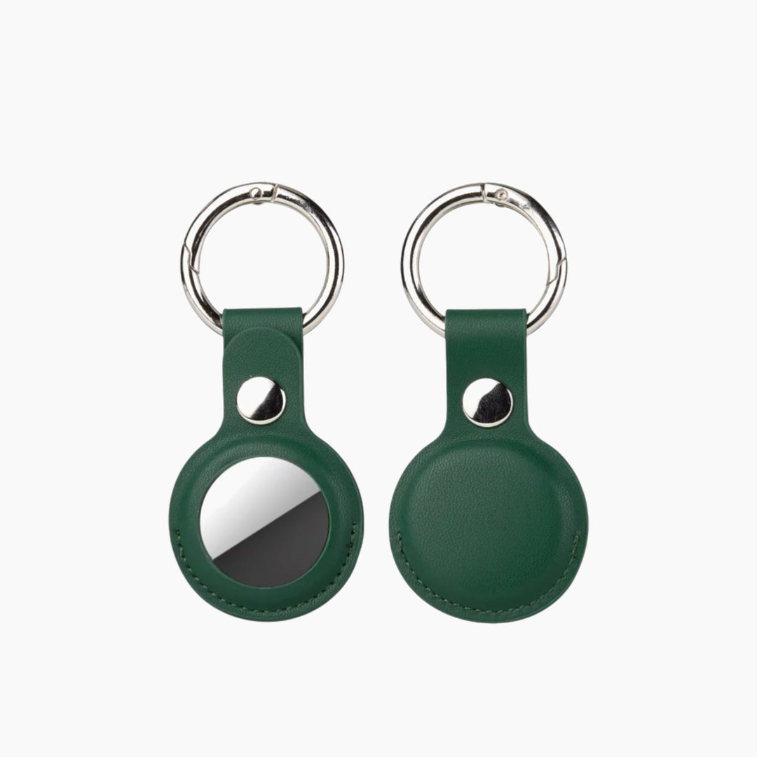 C.JO AirTag leather case in green