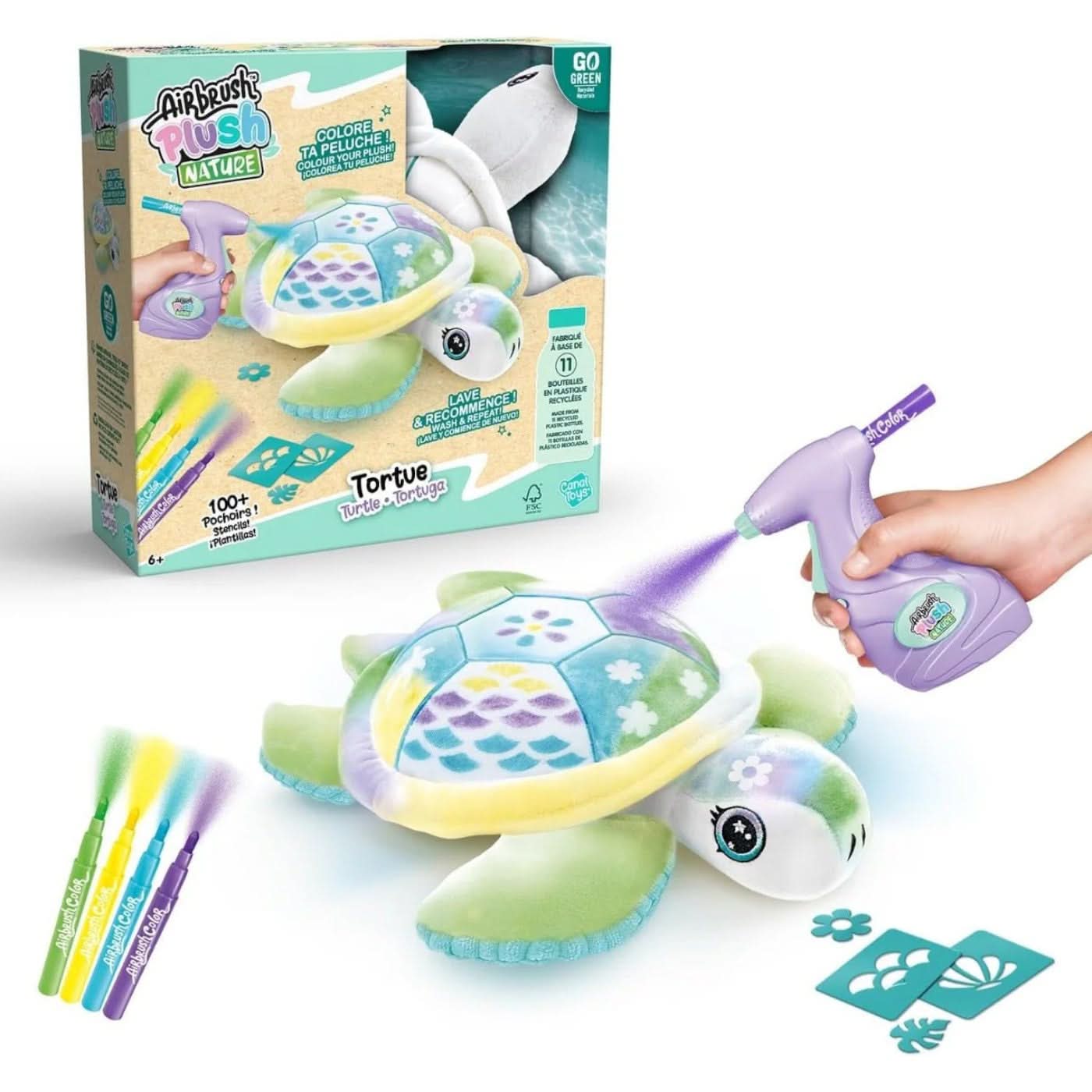 Canal Toys Airbrush Plush Turtle Canal Toys Airbrush Plush Turtle