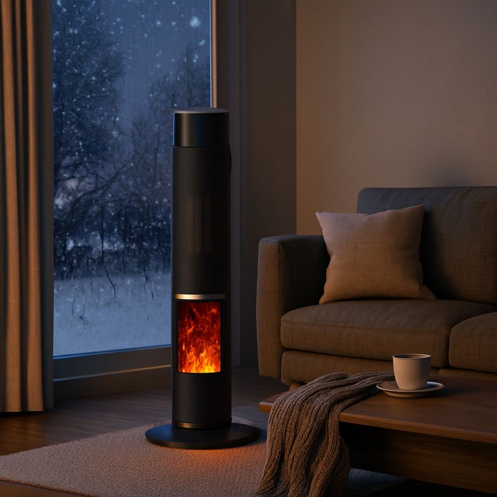 Al-Beik Fan Heater with Log Fire Look