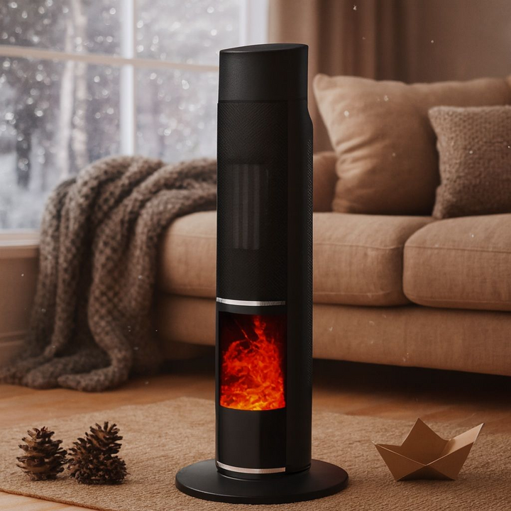 Al-Beik Fan Heater with Log Fire Look