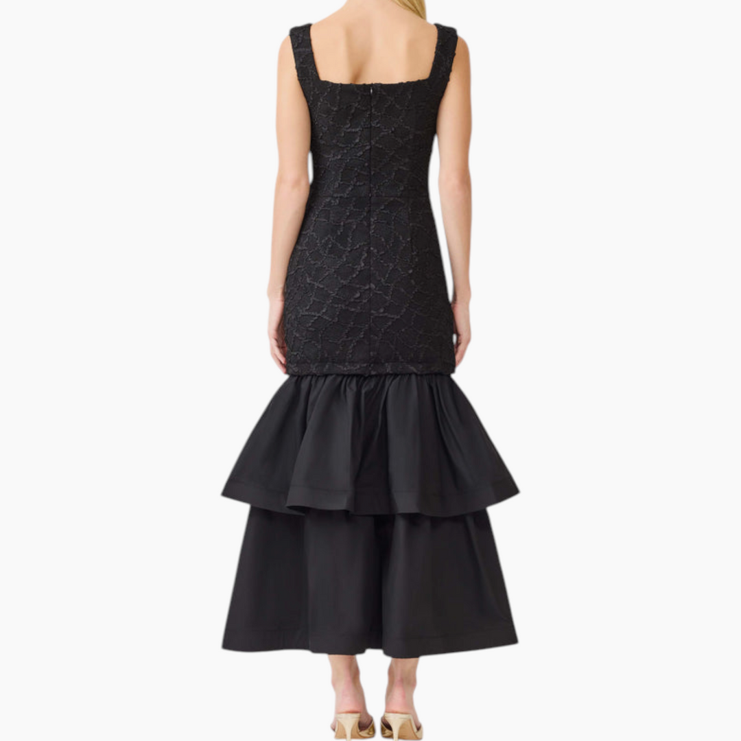 Elliatt Alexandra Tiered Gown in Black
