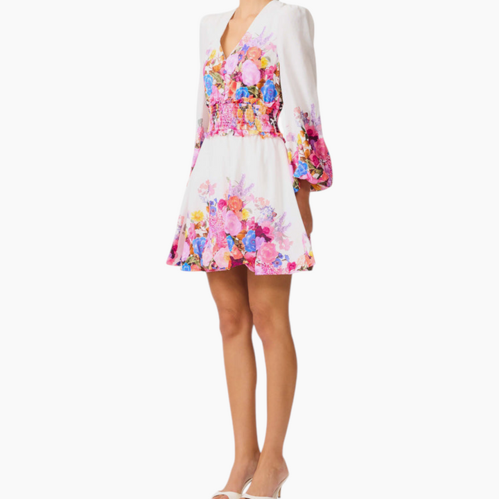 Elliatt  Alice Long Sleeve Mini Dress in Ombre Floral