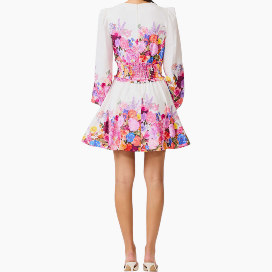 Elliatt  Alice Long Sleeve Mini Dress in Ombre Floral