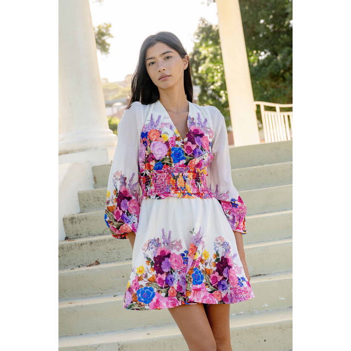 Elliatt  Alice Long Sleeve Mini Dress in Ombre Floral