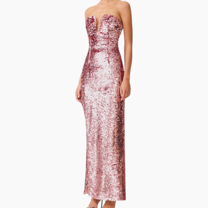 Elliatt Alissa Sequin Strapless Gown in Pink