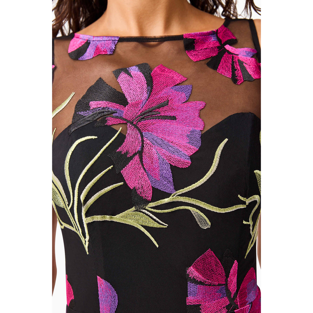Elliatt Amaya Gown in Black &amp; Pink Floral