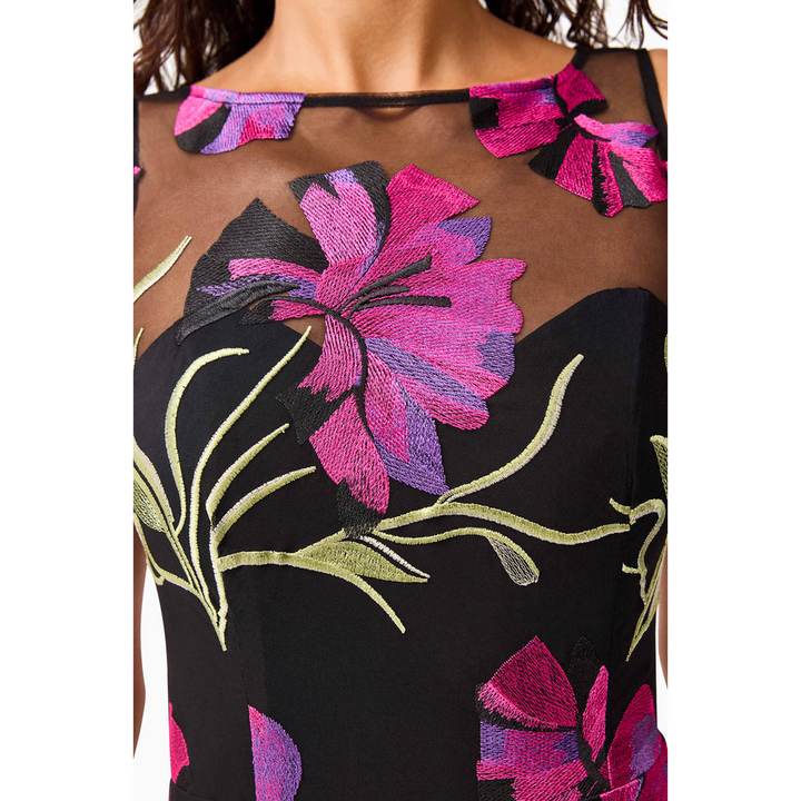 Elliatt Amaya Gown in Black &amp; Pink Floral