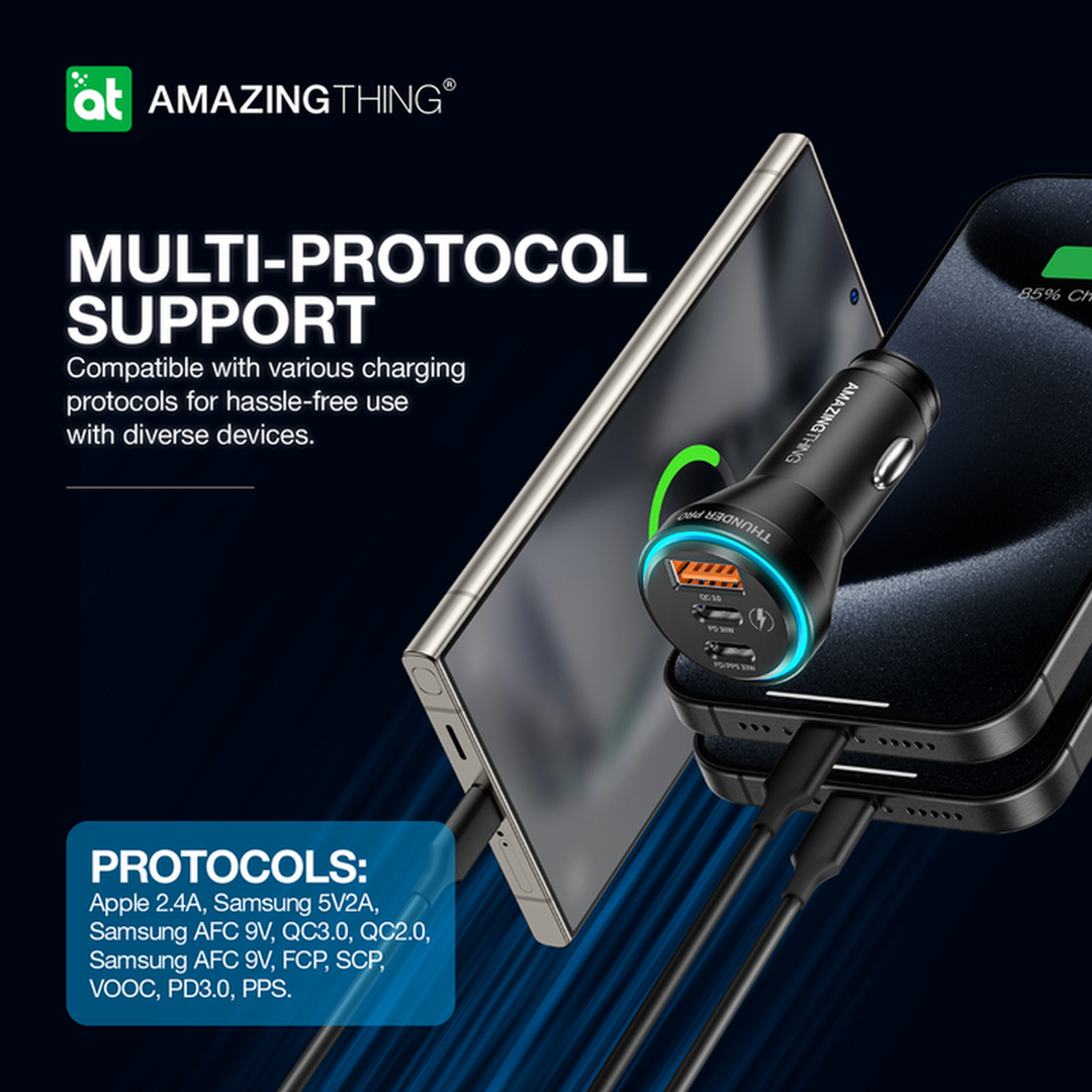 شاحن سيارة Amazing Things Flexipower 63W