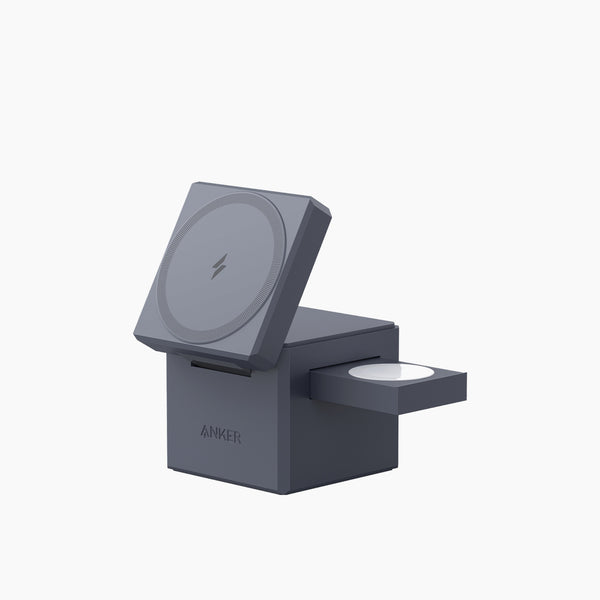 Anker 3-In-1 Cube With Magsafe Gray