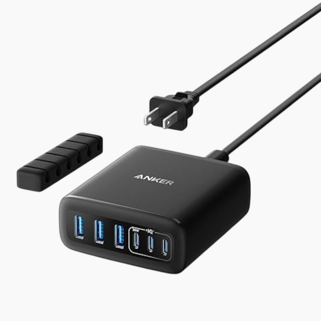 Anker 112W 6-port USB-C charger for laptops and smartphones
