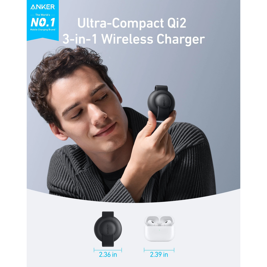 Anker MagGo 3-in-1 foldable wireless charger with 15W power output