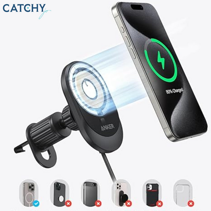 Anker MagGo 15W wireless car charger with magnetic base