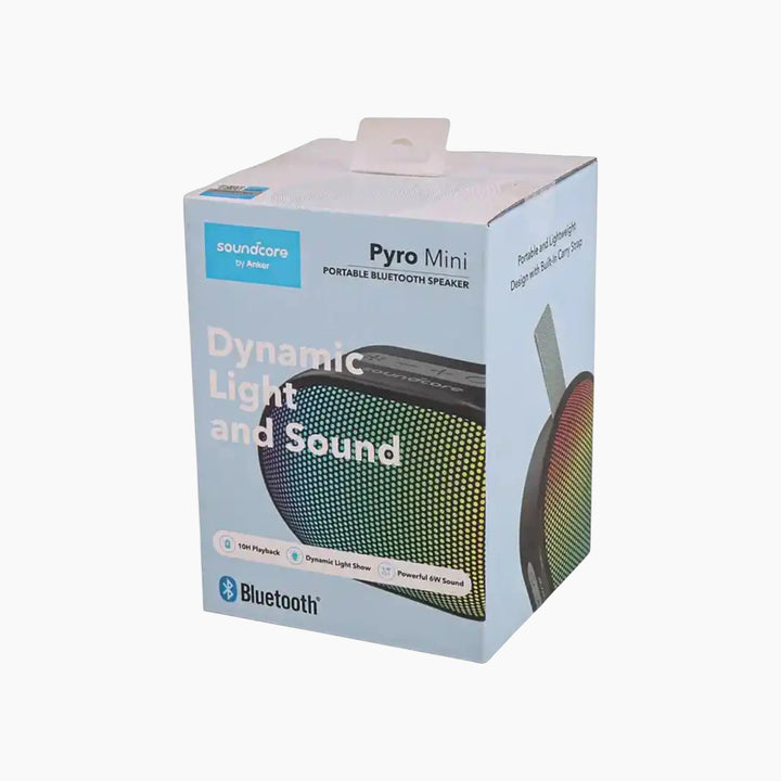 Anker Soundcore Pyro Mini portable Bluetooth speaker with 12 lighting effects