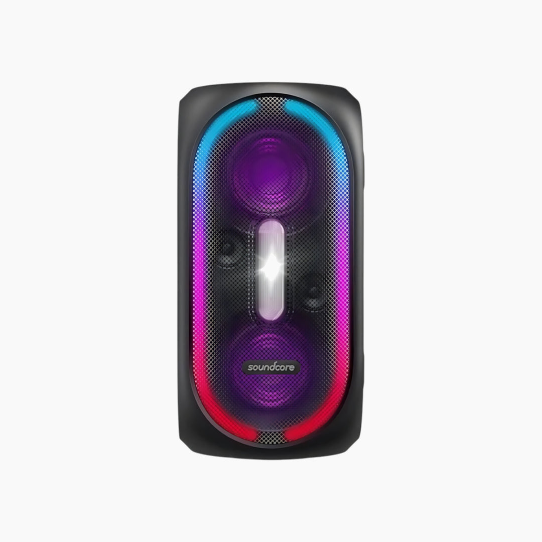 Anker Soundcore Rave+ speaker with flashing light