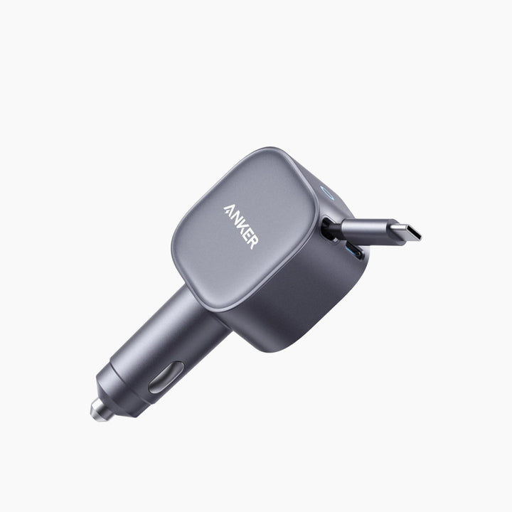 Anker USB-C Car Charger With Built-In Retractable Cable (75W)