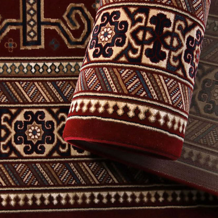 Antique Floral Red Rug