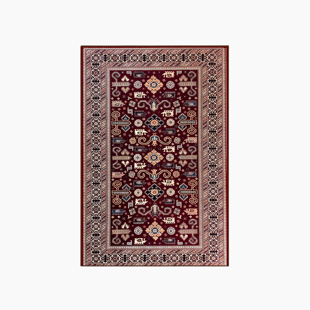 Antique Floral Red Rug