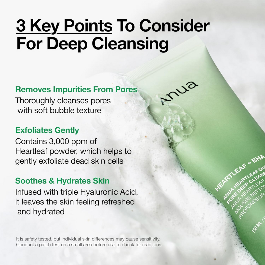 Anua Heartleaf Quercetinol Pore Deep Cleansing Foam Cleanser