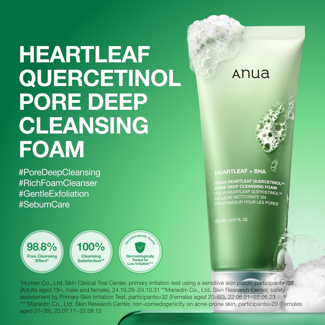 Anua Heartleaf Quercetinol Pore Deep Cleansing Foam Cleanser