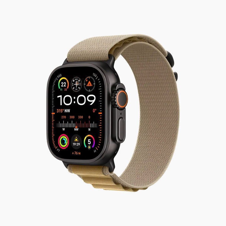 Apple Watch Alpine Band in beige with black buckle