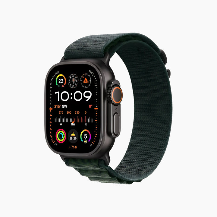Apple Watch blue Alpine Band with black stainless steel buckle