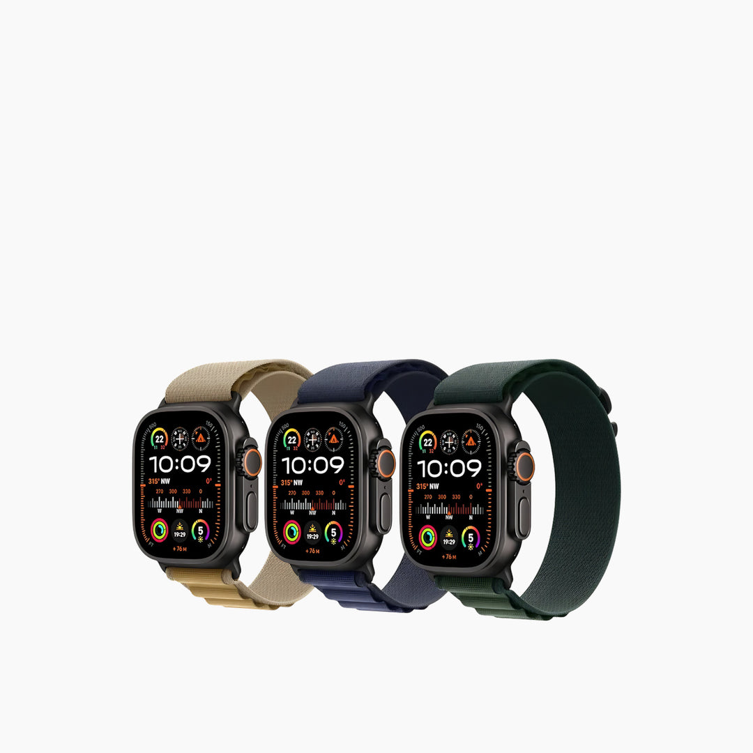 Apple Watch Alpine Band in green with black buckle