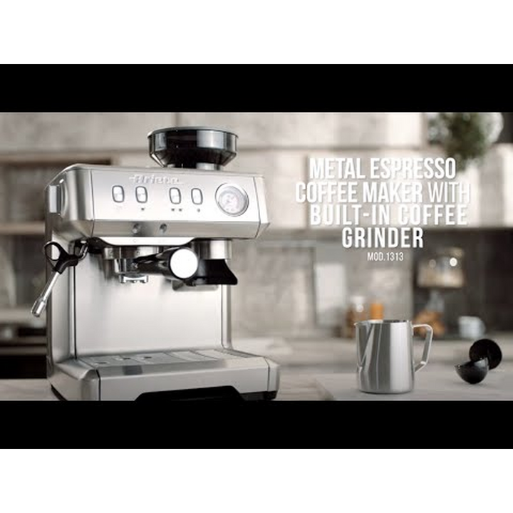 Ariete 1313 Espresso Machine with Coffee Grinder