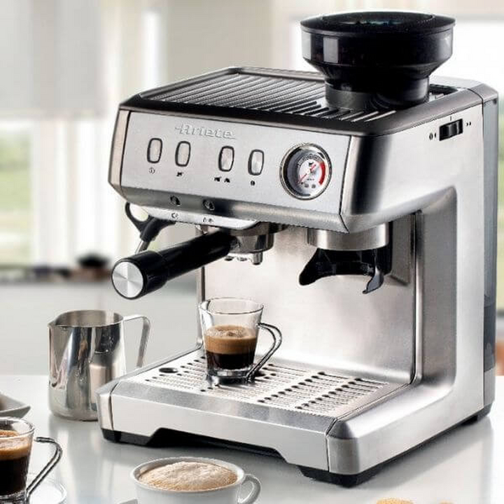 Ariete 1313 Espresso Machine with Coffee Grinder