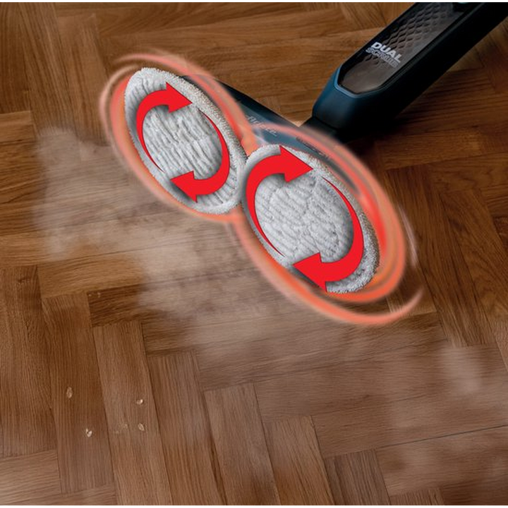 Ariete 4178 Dual Scrub Electric Steam Mop with Rotating Brush