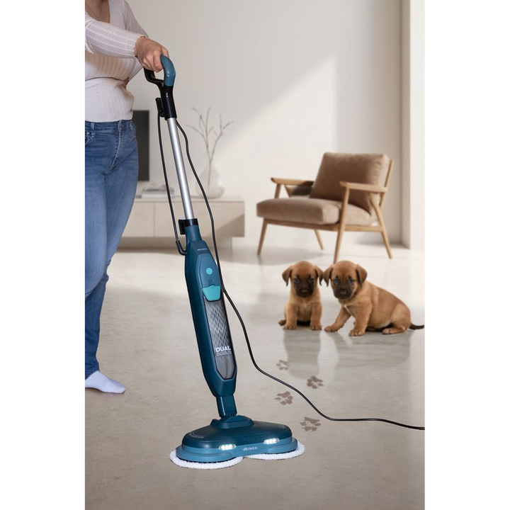 Ariete 4178 Dual Scrub Electric Steam Mop with Rotating Brush