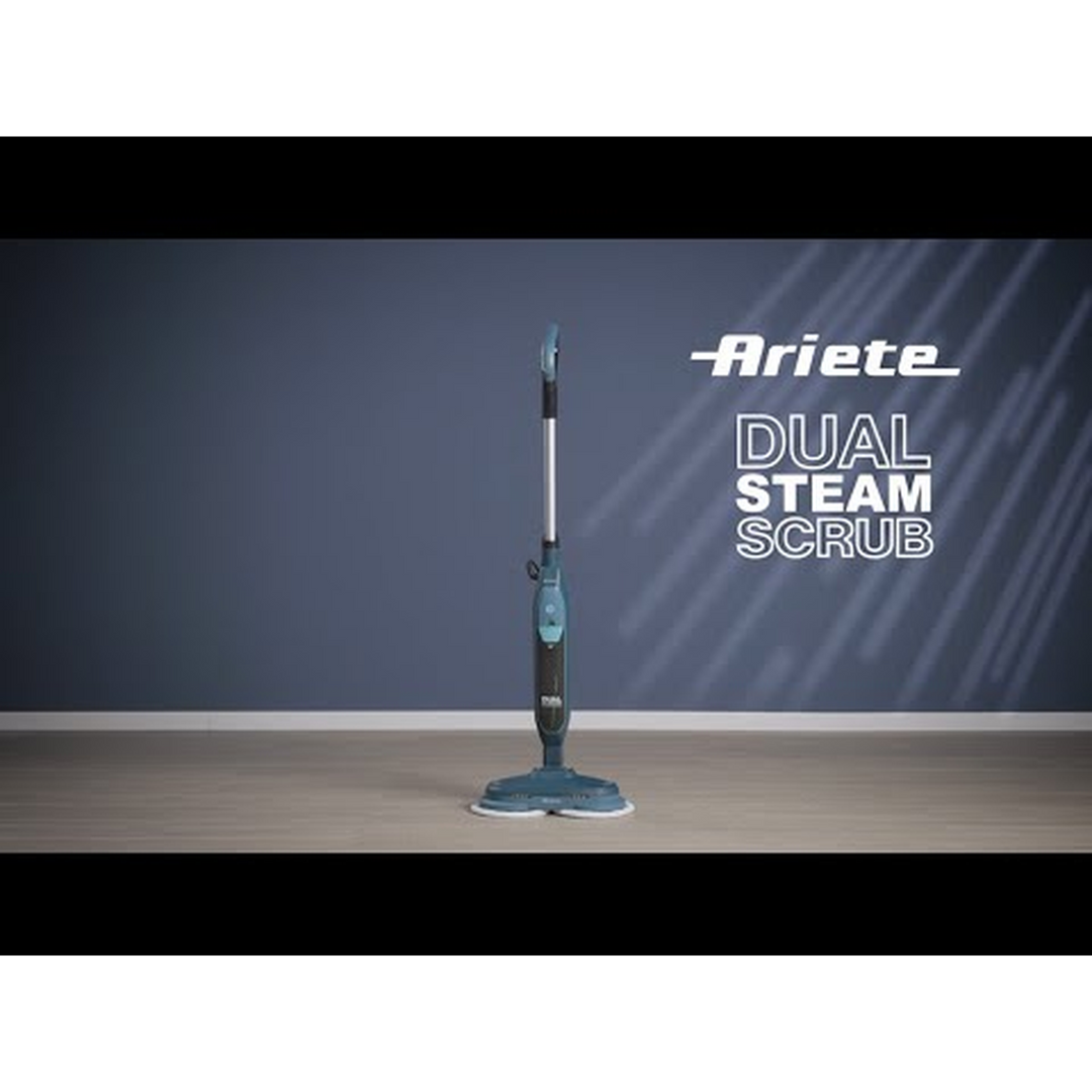 Ariete 4178 Dual Scrub Electric Steam Mop with Rotating Brush