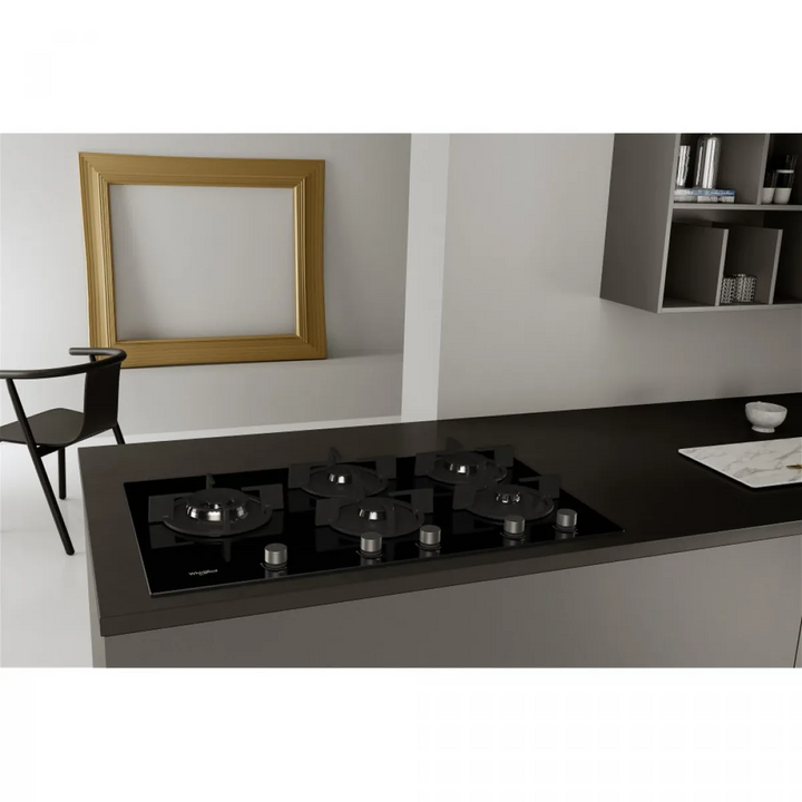 Ariston Built-In Gas Hob 90 cm Black Glass