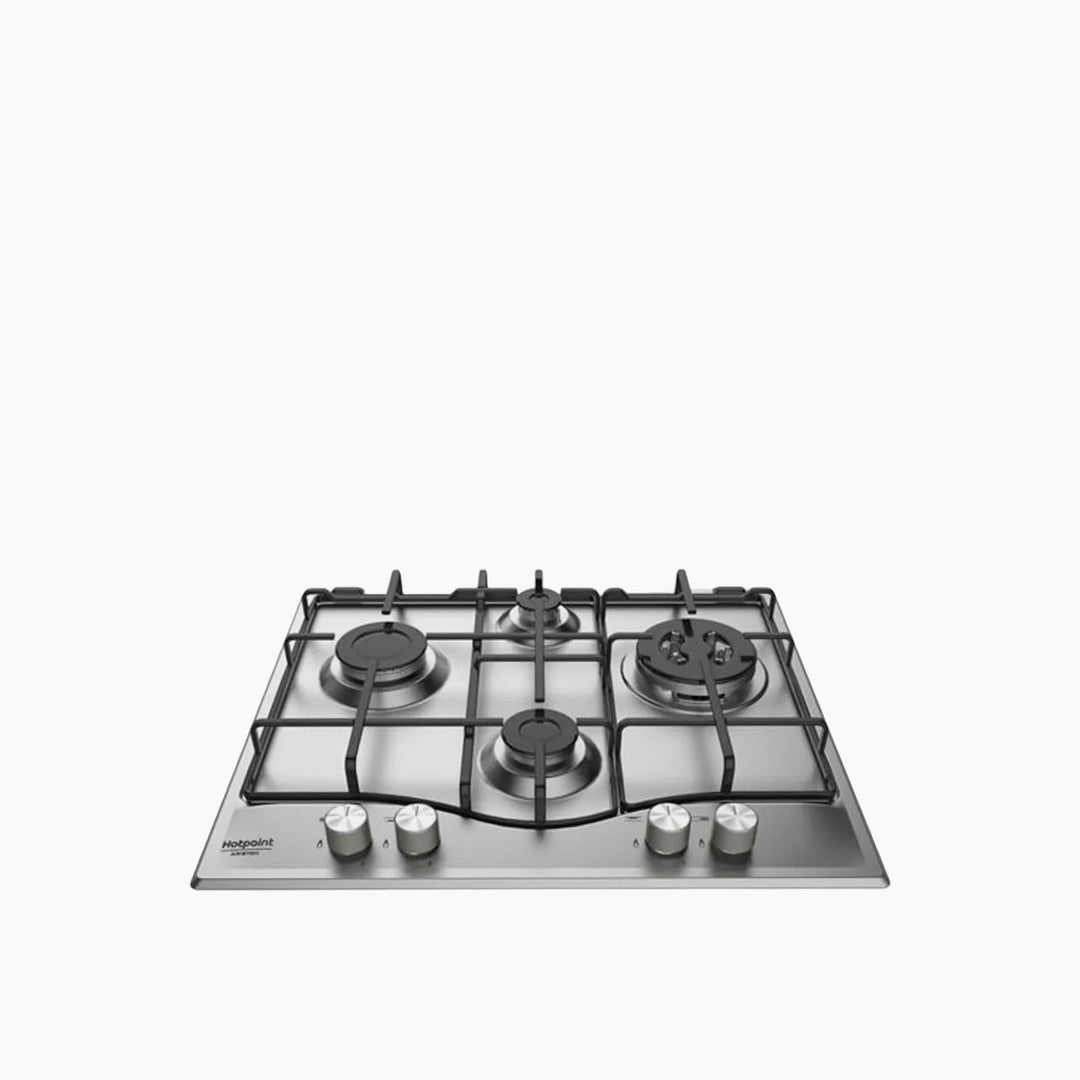Ariston Gas Hob Built-in 4 Burners 60 cm Stainless Steel Cast Iron Grids