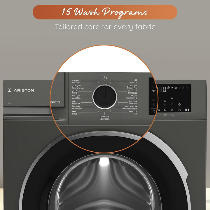 Ariston Washing Machine 1200 RPM A+++ Manhattan Grey