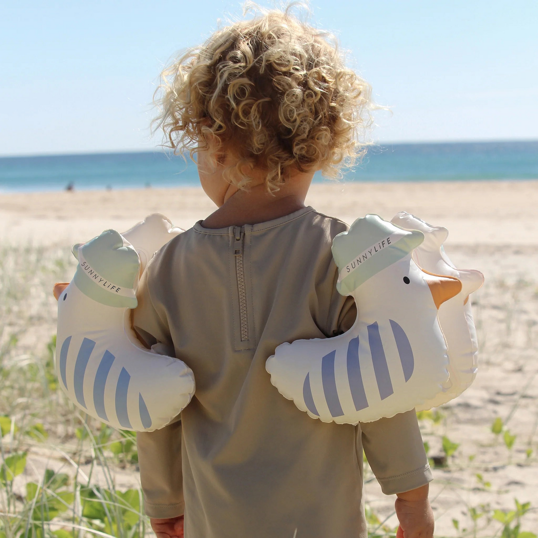 Sammy the Seagull blue stripe child swimming armband