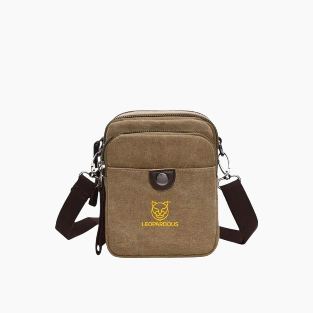 Leopardous Canvas Crossbody Bag
