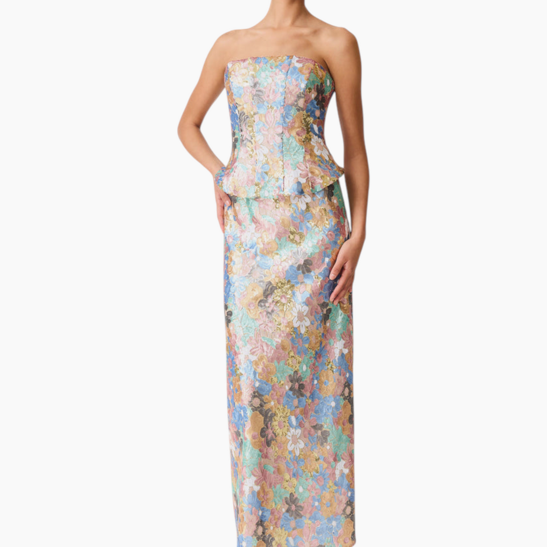 Elliatt Athea Sequin Gown in Floral