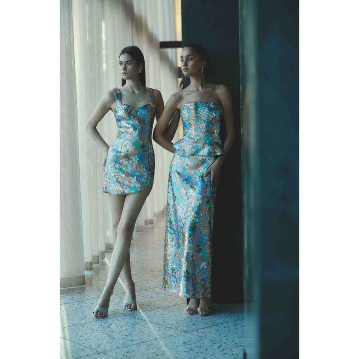 Elliatt Athea Sequin Gown in Floral