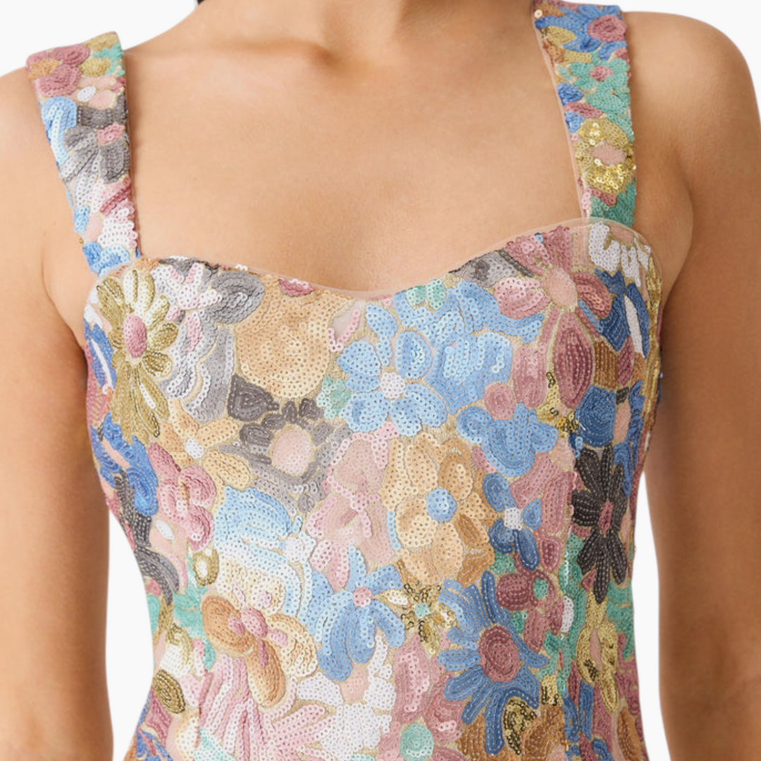 Elliatt Athea Sequin Mini Dress in Floral