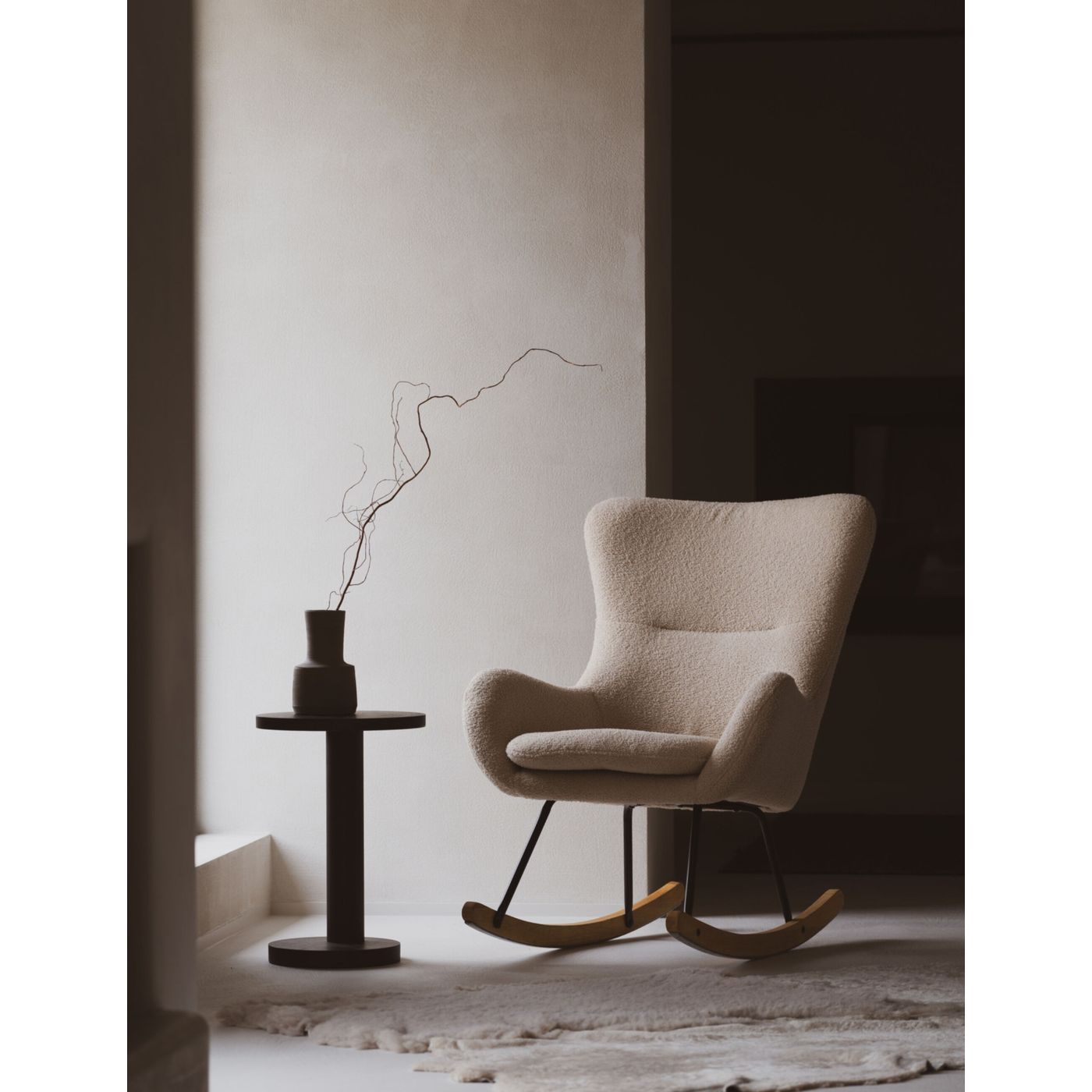 Quax Rocking Chair Basic Bouclé Sheep Beige Quax Rocking Chair Basic Bouclé Sheep Beige