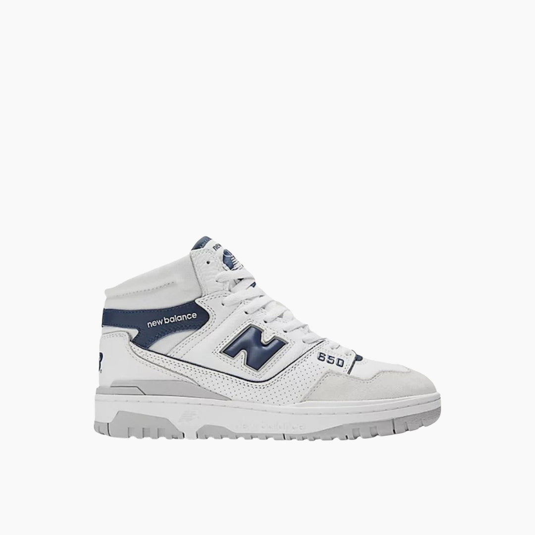 New Balance White Navy