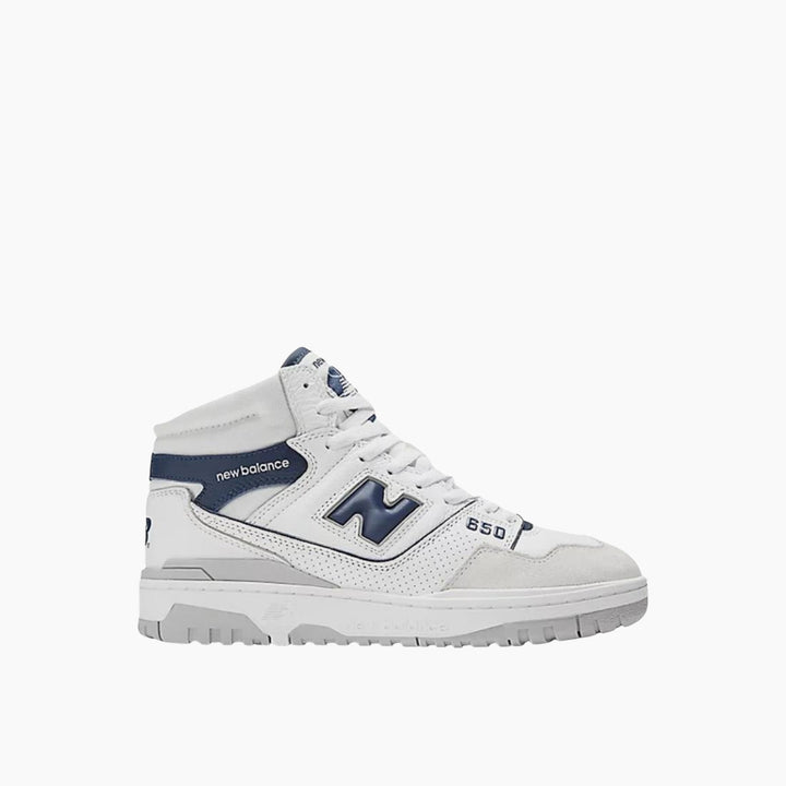 New Balance White Navy