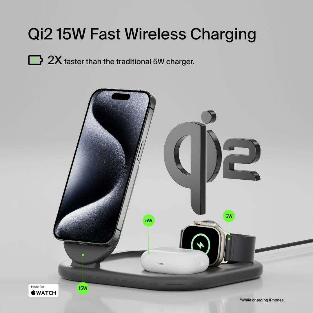 Belkin 3-In-1 Magnetic Foldable Wireless Charger