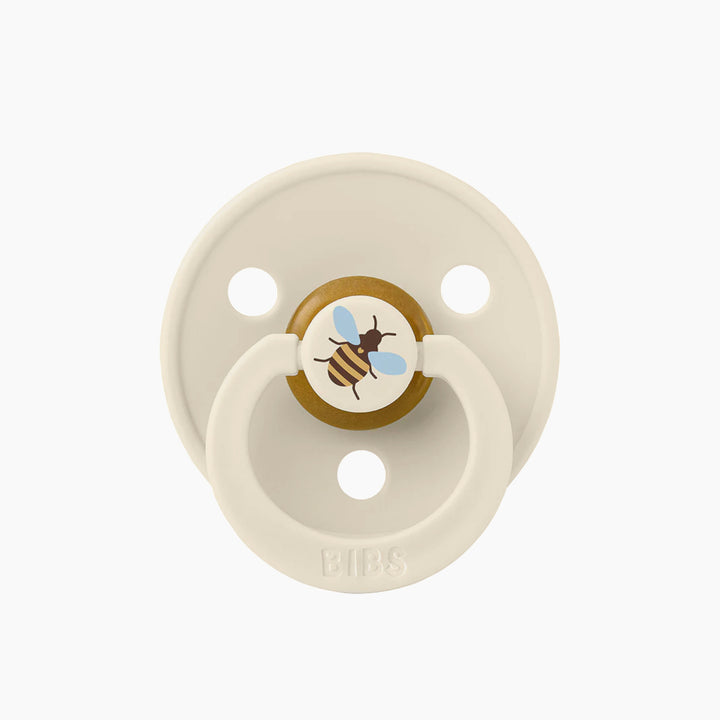Bibs Studio Bumblebee classic round pacifier with cherry-shaped nipple