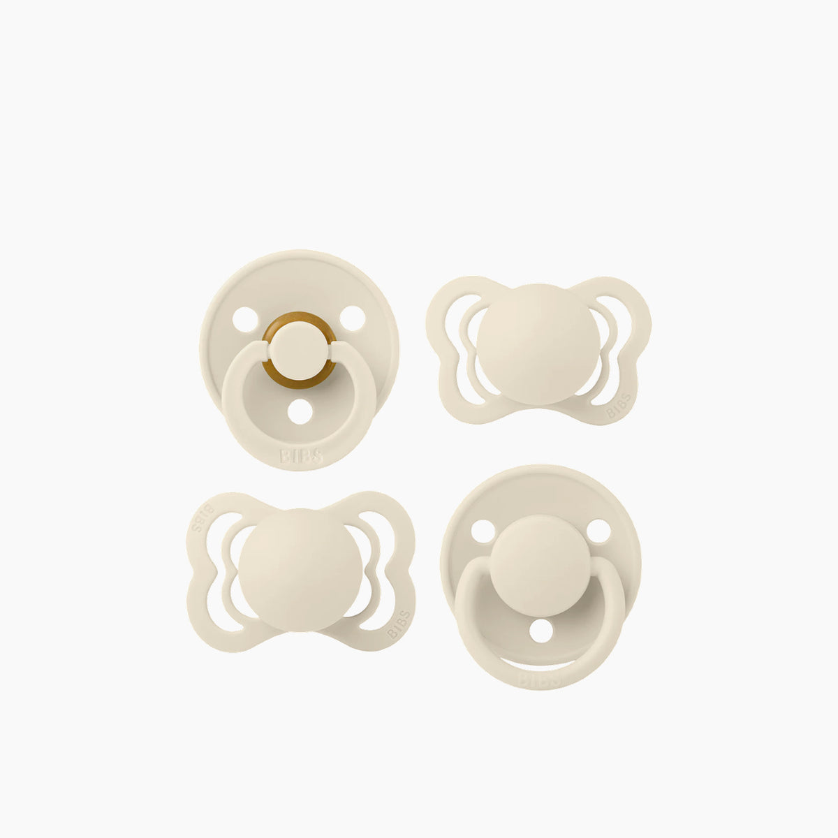 BIBS Try-It Collection pacifier set in Ivory