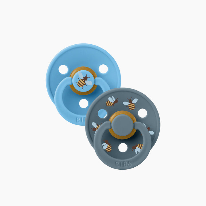 Bibs Studio Bumblebee pacifier in Breeze &amp; Petrol, Size 1