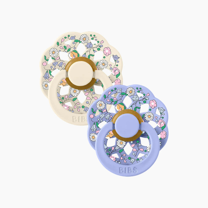 Bibs Boheme Pacifiers 2 Pack - Ivory &amp; Blossom