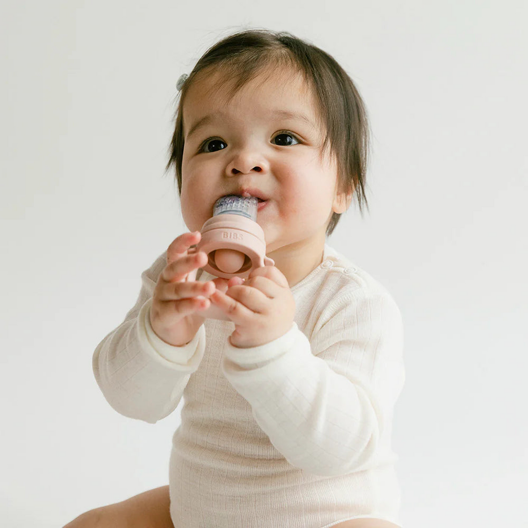 Bibs baby feeder in blush silicone