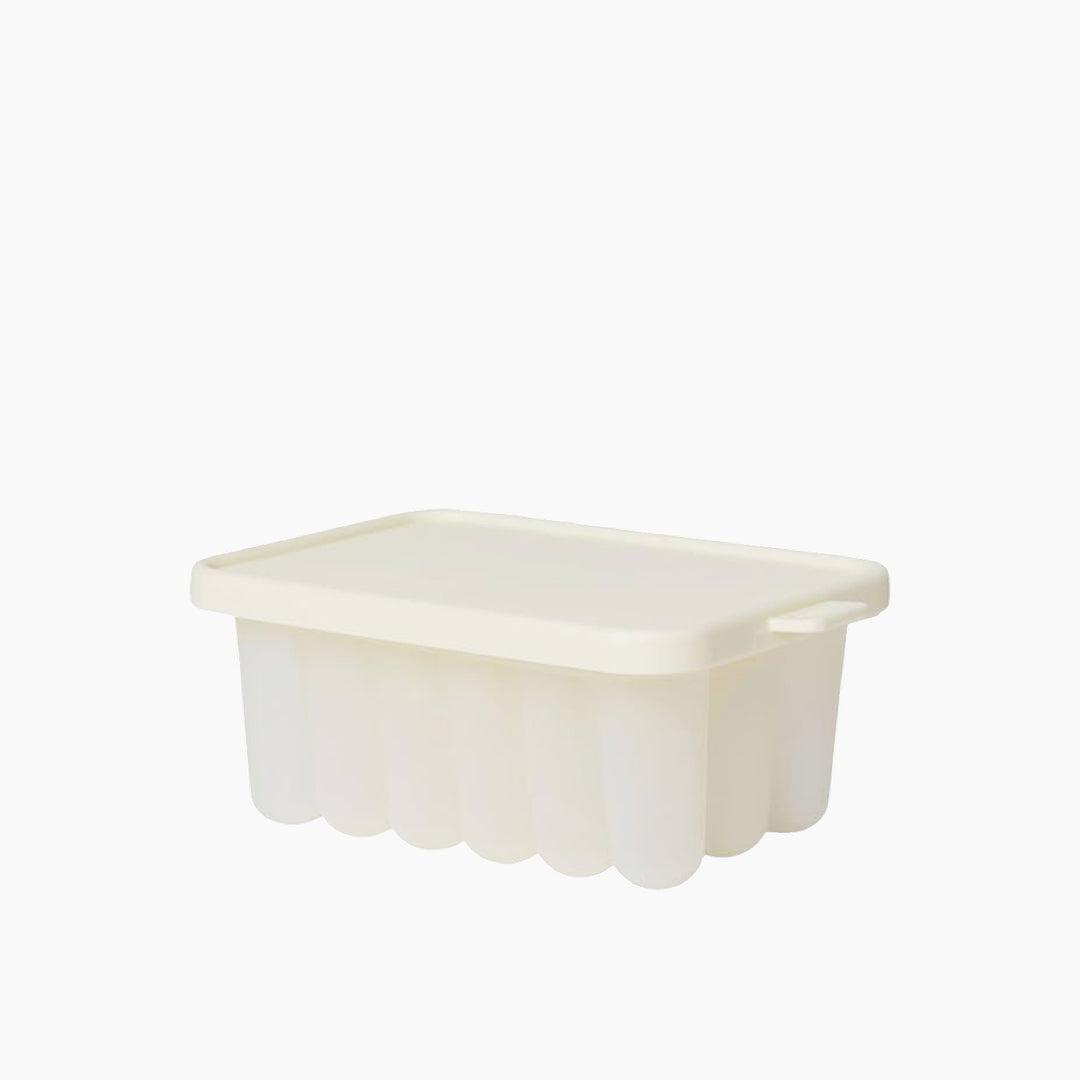 Bibs baby food freezer tray in ivory with silicone bottom